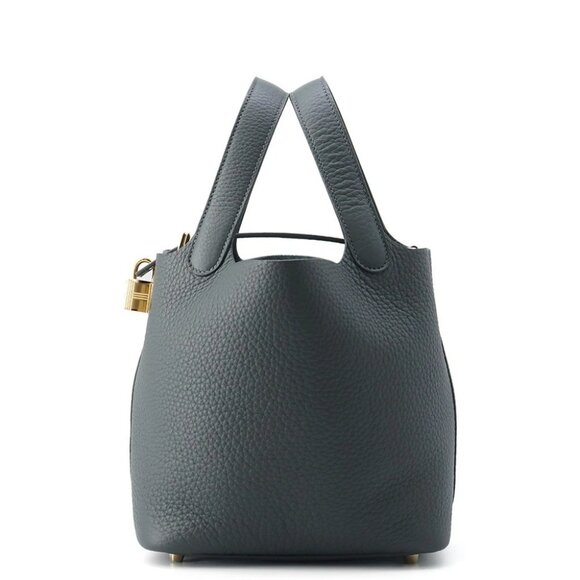 HERMES Picotin Lock Size PM Taurillon Clemence Vert Mangrove - Picture 1 of 7